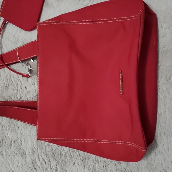 Covington Red nylon shoulder bag with coin purse - Picture 2 of 16